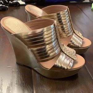 Gold Coach wedges heels. Mint condition size 8.5